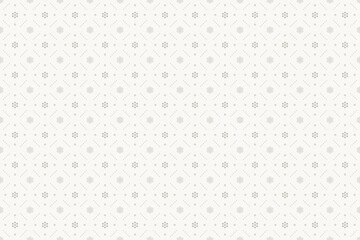 Traditional Batik Seamless Pattern In Monochrome Color