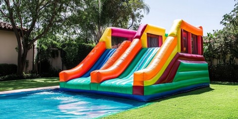 Exciting Water Slide and Bounce House for Kids