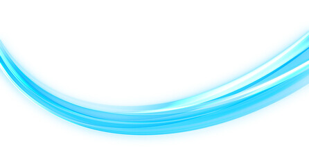 Flowing Blue Glowing Wavy Light