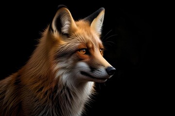 Obraz premium Foxy Portrait: Close-up of a Red Fox with Amber Eyes