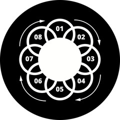  Business infographics icons with different diagram vector illustration. Abstract data visualization, marketing charts and graphs. Business statistics, planning and analytics, forecasting growth rates