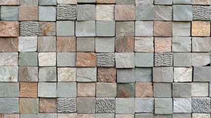 Stone Wall Texture  Rustic Gray and Brown Brickwork  Building Facade  Natural Stone Patter