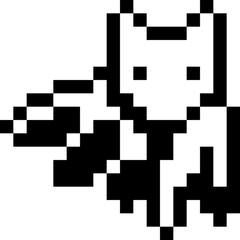 Halloween Bat Pixel 8bit Icon Black Color.