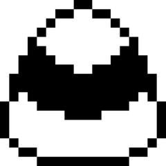 Halloween Jelly Belly Candy Corn Pixel 8bit Icon Black Color.