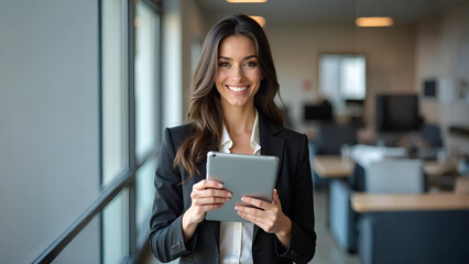 Fototapeta premium Smart Businesswoman Using Tablet for Professional Decisions