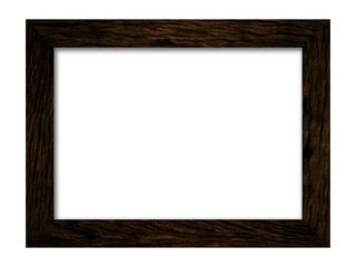 Rectangular picture frame. Old wooden frame, vintage style