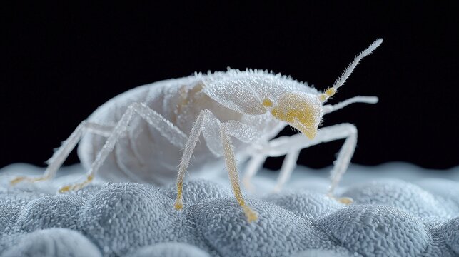 Macro Closeup of a Bed Bug on a Mattress   Pest Control  Bed Bug Infestation  Bug Bite  In