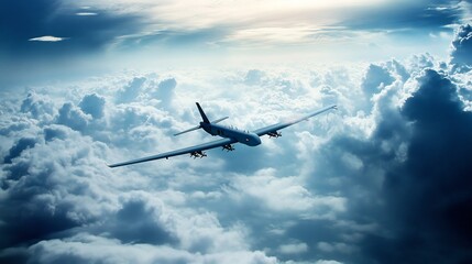 Obraz premium Artificial intelligence autonomous drones for aerospace and defense where AIdriven drones perform reconnaissance surveillance and precision strikes with minimal human intervention