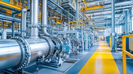 Modern Industrial Interior of a Processing Facility