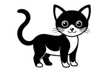 black cat cartoon