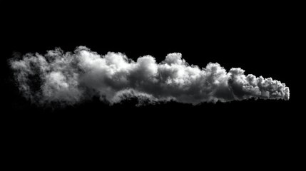 A dramatic, billowing cloud of smoke against a dark background, creating a striking contrast and an atmospheric effect.