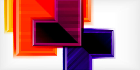 Fototapeta premium Arrow symbols created with 3d effects and line texture geometric abstract background