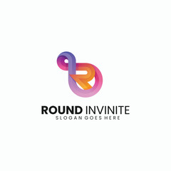 Vector Logo Illustration Letter R Gradient Colorful Style