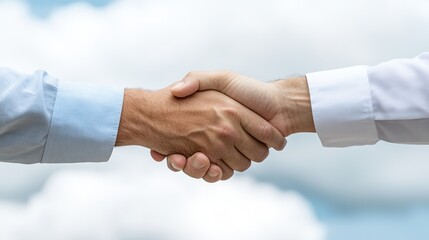 Hands shaking in agreement, representing a successful partnership.