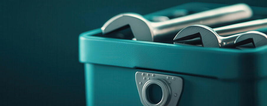 A cluttered toolbox being rearranged into an organized tool system, every tool in its place, rearrange, organize, system