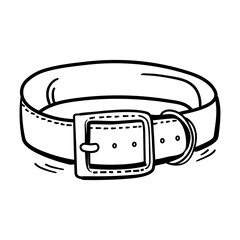 A hand drawn icon of a hiking belt, often used to secure equipment or hold items during outdoor adventures