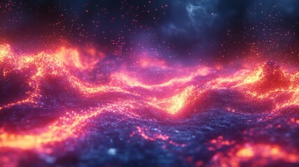 Lava illustration for background with some sparkling fire