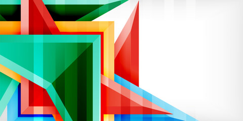 Abstract background color triangles and arrows composition. Vector Illustration For Wallpaper, Banner, Background, Card, Book Illustration, landing page