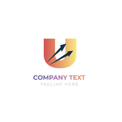 U Shaped Arrows Unique and Memorable Logo for business