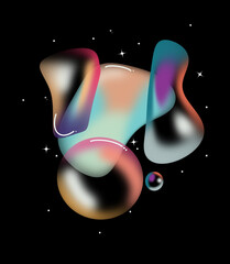 A modern and dreamy collection of abstract bubble art, inspired by the lightness and movement of floating air. Each piece combines soft gradients, fluid forms, and glowing transparency to create a sen © Dzahra