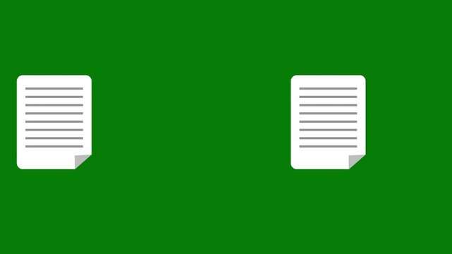 Document slide to the right of the looping video. Green screen.