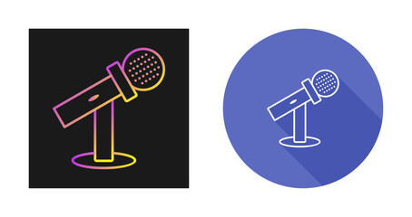 Mic on Stand Vector Icon