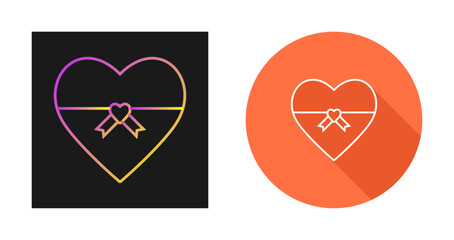 Heart shaped Gift Vector Icon
