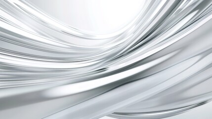 Grey White Curved Line Technology 3D Background - a sleek and modern visual. The curved lines create a dynamic and innovative atmosphere.