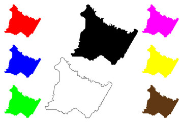 Westmoreland County, Commonwealth of Pennsylvania (U.S. county, United States of America, USA, U.S., US) map vector illustration, scribble sketch Westmoreland map