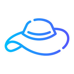 hat Line Gradient Icon
