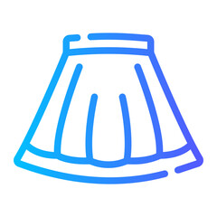 skirt Line Gradient Icon