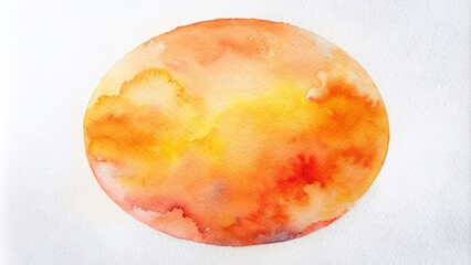 Fototapeta premium Watercolor Pastel Orange Circle - Hand-Painted Abstract Background for Creative Projects