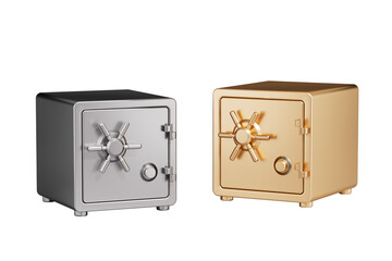 3d rendering finance safe box element