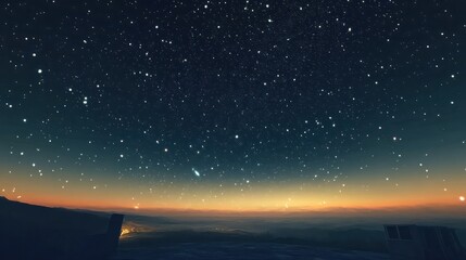 Naklejka premium starry night sky fully with the stars