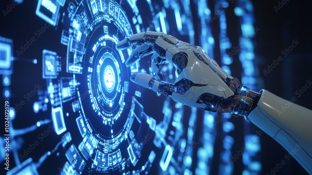Aufkleber artificial intelligence (ai) uses computers to think and learn like humans. it analyzes data and use