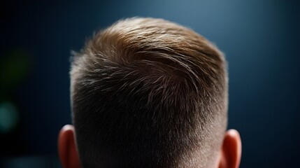 Fototapeta premium Blog post with a patient's story of overcoming hair thinning, featuring clear before-and-after images of restored volume and thickness, Digital Rendering, Realistic