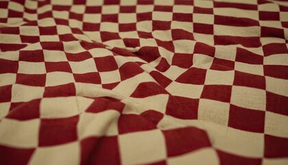 A red checkered pattern of a checkered tablecloth 2
