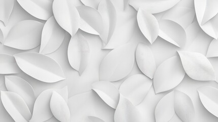 White geometric leaves 3d tiles texture Background banner panorama