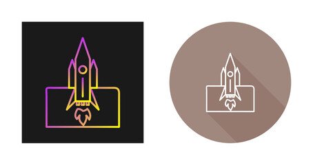 Rocket Launched Vector Icon
