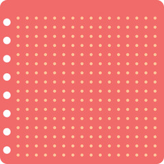 Cartoon note paper with dot line illustration.