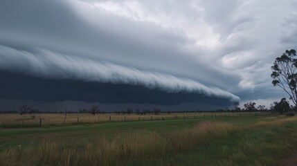 Dark Overcast Sky with Thick Rolling Clouds