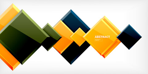 Shiny glossy metallic or plastic square design background. Vector Illustration For Wallpaper, Banner, Background, Card, Book Illustration, landing page