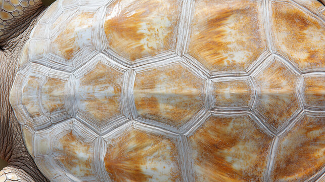 A close-up image showcasing the intricate geometric pattern of a tortoise shell.