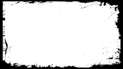 Obraz premium Grunge empty square border black frame vector. Grunge post stamps collection illustration.