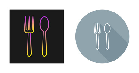 Spoon and Fork Vector Icon