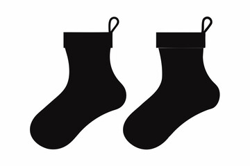 

Christmas sock silhouette vector, Christmas stocking, Christmas stocking icon
