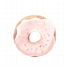 Naklejka premium Desserts painted with watercolors