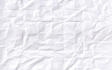 Realistic crumpled paper texture vector. Isolated rough grunge old blank. White realistic paper wrinkled effect.