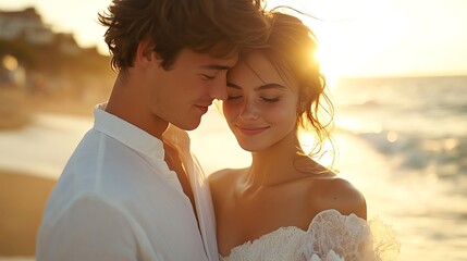 Couple embracing