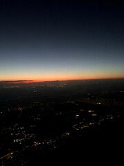 sunset over the city